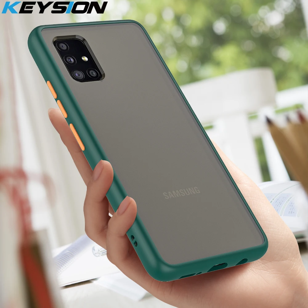 Матовый чехол KEYSION для Samsung A51 A71 A50 A70 A4 A31 A21S A01 противоударный телефона Galaxy S20 Ultra S10