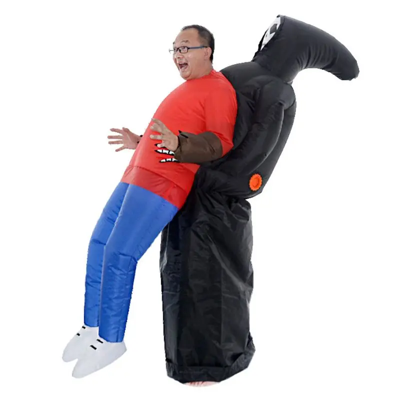 Надувной костюм призрака Хэллоуин вечерние Скелет дьявол Платье для косплея