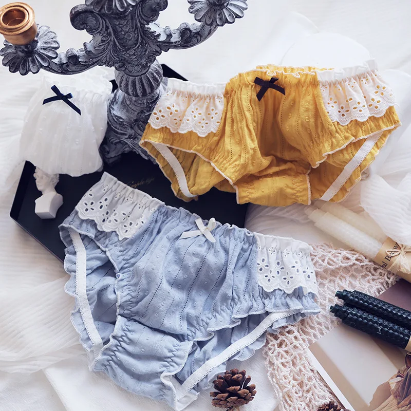 Дворцовые винтажные складные трусики для женщин хлопковые трусы кружевное