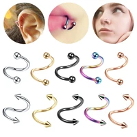 2pcs piece fashion stainless steel horseshoe fake nose ring s clip septum lip piercing falso nose rings hoop for women men