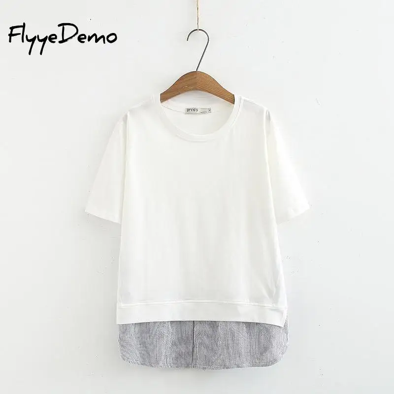 Поддельные 2 шт. футболка с боковыми женское платье супер T рубашки для мальчиков