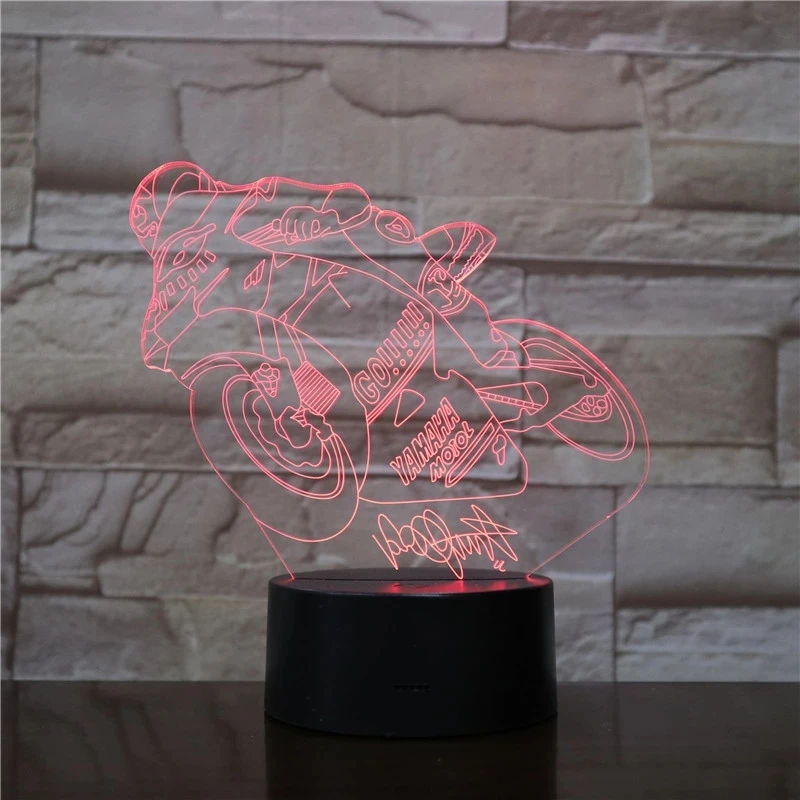 Светодиодная Ночная лампа для езды на мотоцикле 7 цветов с сенсорным управлением