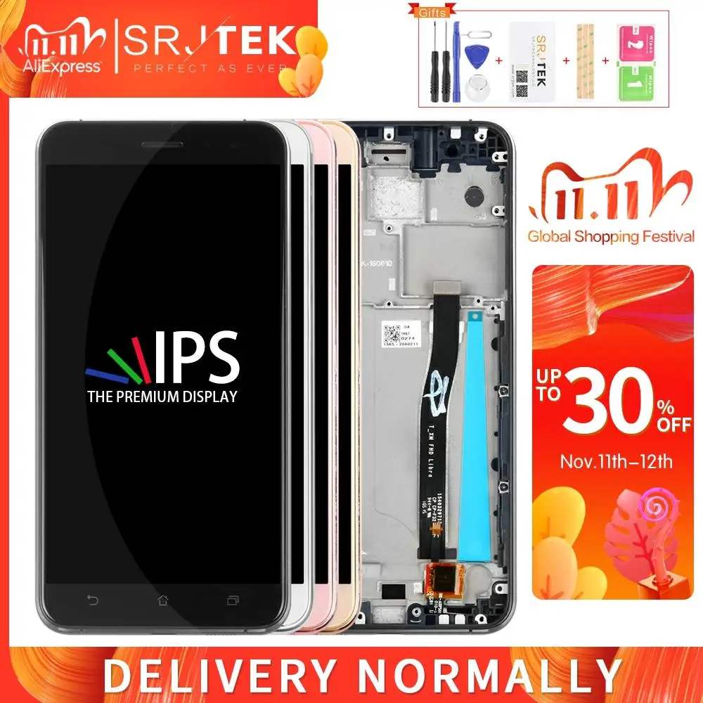 Srjtek для Asus ZenFone 3 ZE552KL LCD дисплей панель сенсорный экран дигитайзер сборка Z012D Z012DC