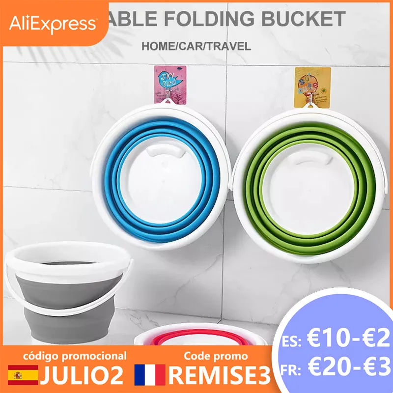 Портативные Складные ведра силиконовые пластиковые автомобильные