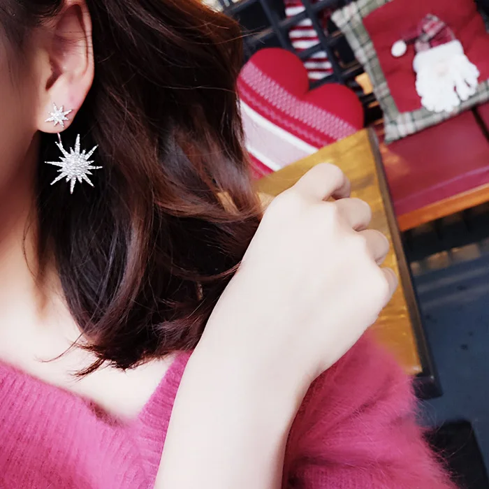 2 в 1 серьги манжеты с фианитом|cuff earrings|cuff earrings for womenearring cuff |