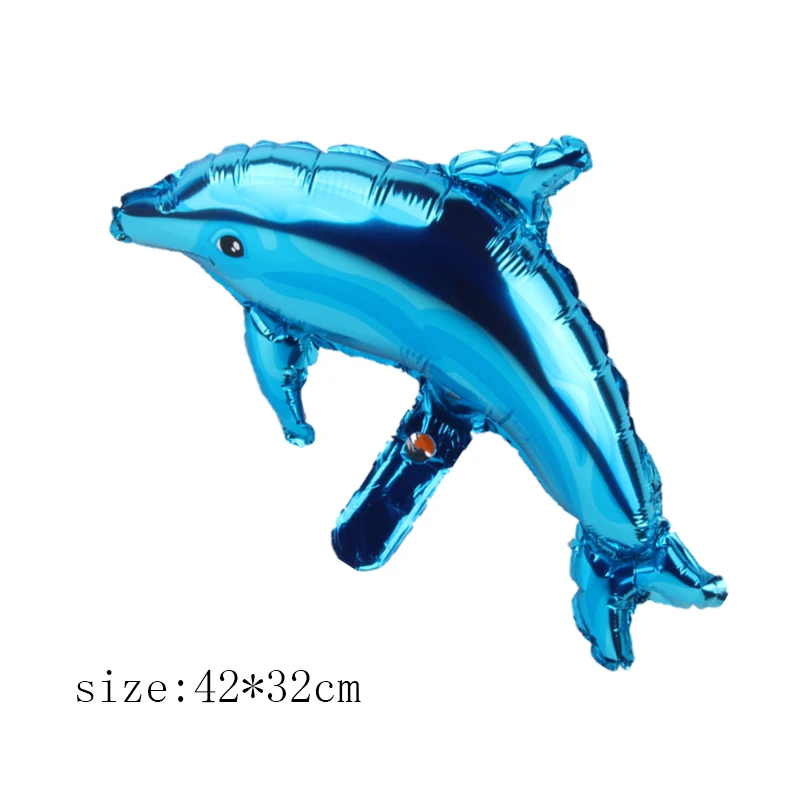 MN03905 blue dolphin Воздушные шары из фольги для мини-рыб, омаров, морских животных, 5 шт., воздушные шары для морского океана, Babyshower, морские украшения для тематических вечеринок, детский подарок - Цвет: MN03905 blue dolphin