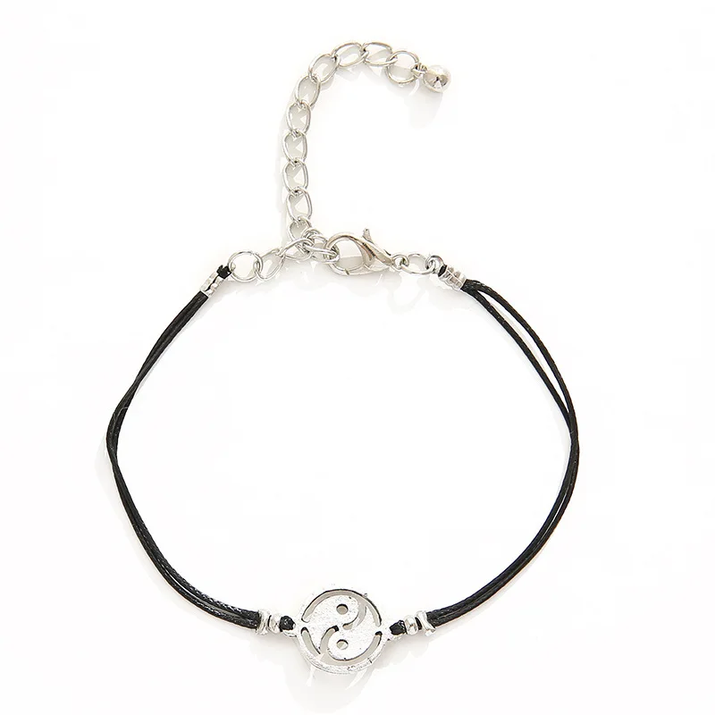 

Charm New Card Bracelets Simple Personality Alloy The Great Ultimate Eight Trigrams of Yin and Yang Bracelet Spot Jewelry