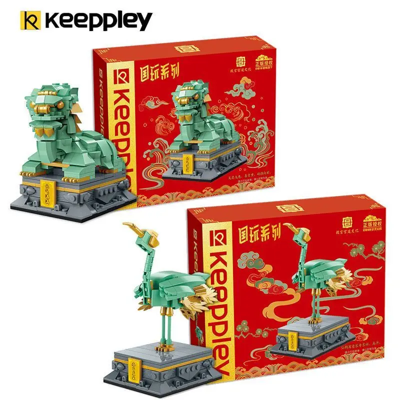 

Myriad Spirit Crane Assembled Building Blocks Diligent Bully Under The Rui Beast Palace Co-branded National Tide Toys Puzzle