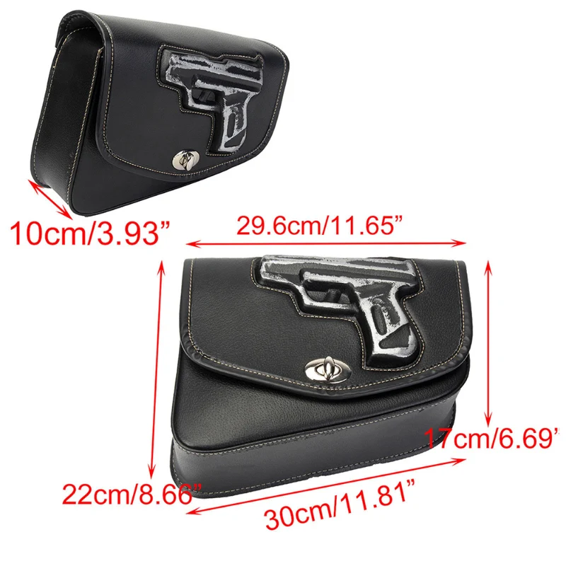 DERI 1 шт. универсальная мотоциклетная сумка из искусственной кожи с пистолетом на