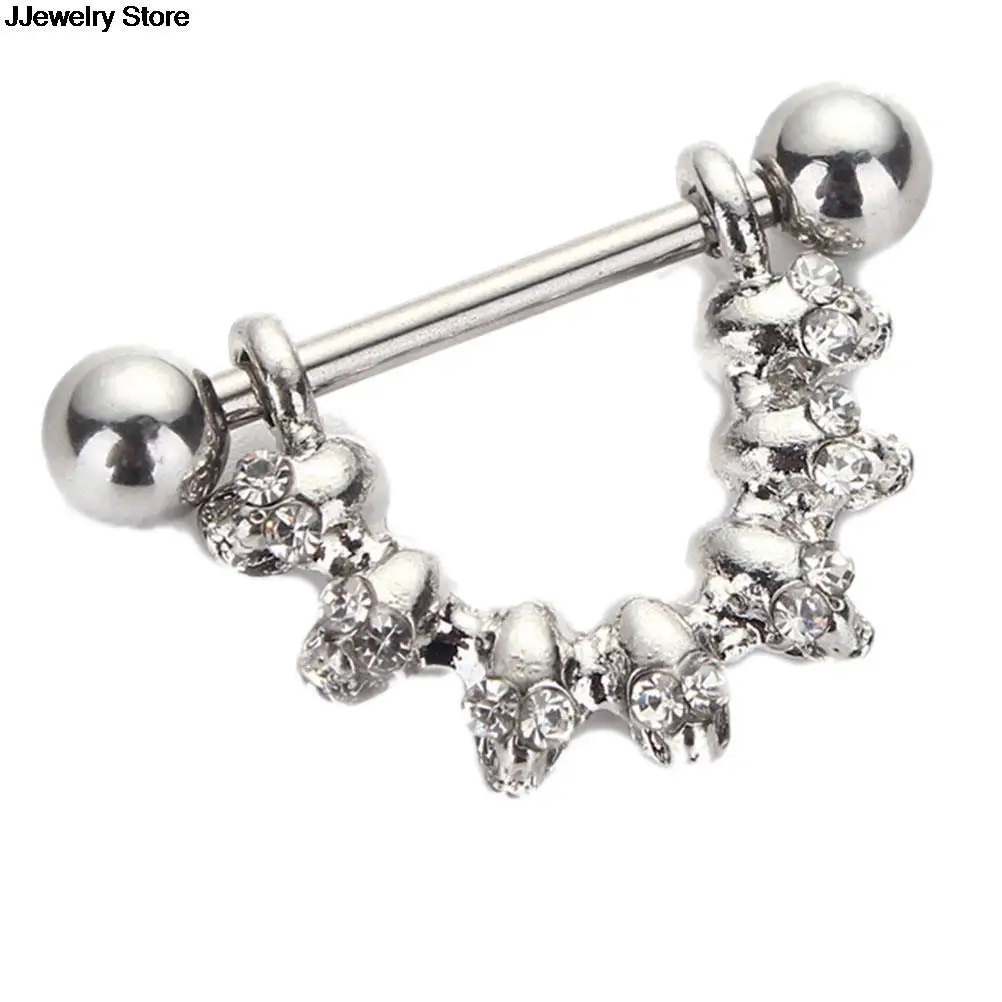 1 шт. хирургическая Нержавеющая сталь ниппель кольцо Бар щит штангой Для женщин