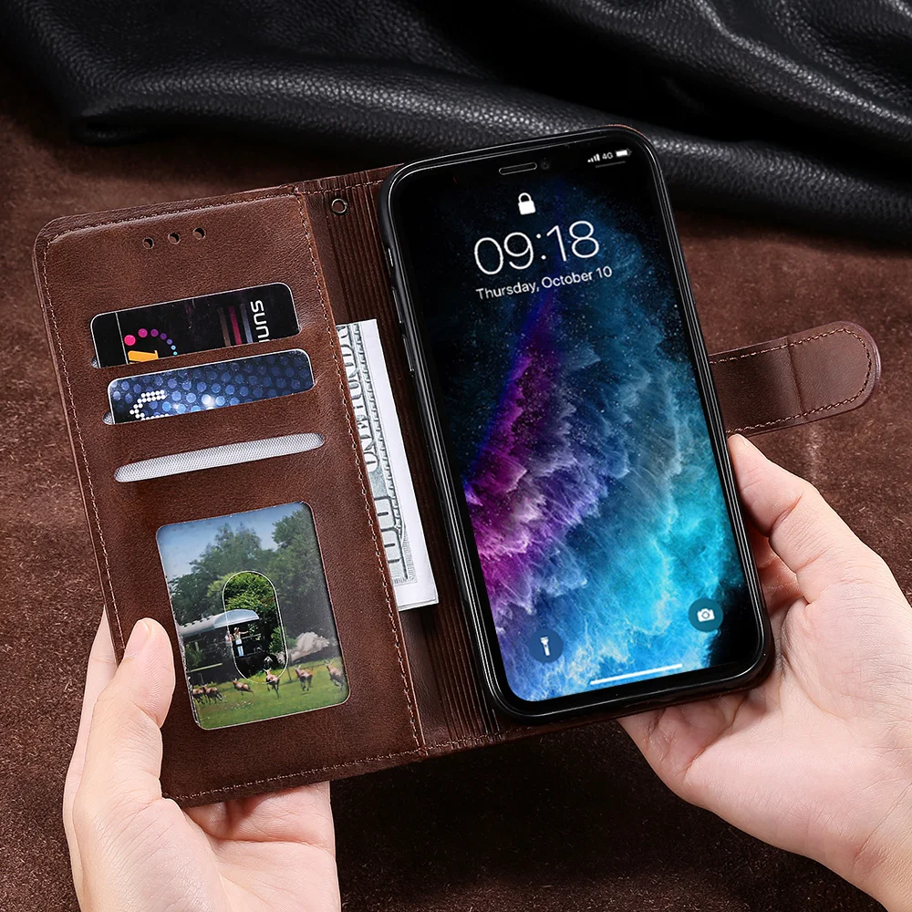 Двойной Цвет флип кожаный Телефон Сумка Чехол для айфона 6 7 6S плюс 5 5S SE слотов