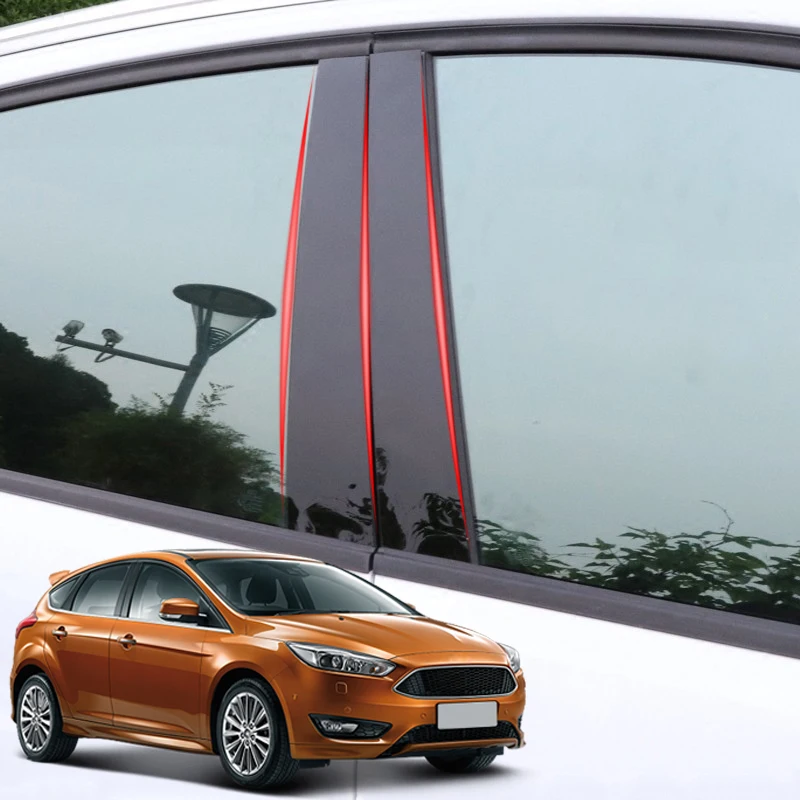 Для Ford Focus 4 2018-2020 автомобильный Стайлинг ПВХ оконный столб отделка стикер Средний