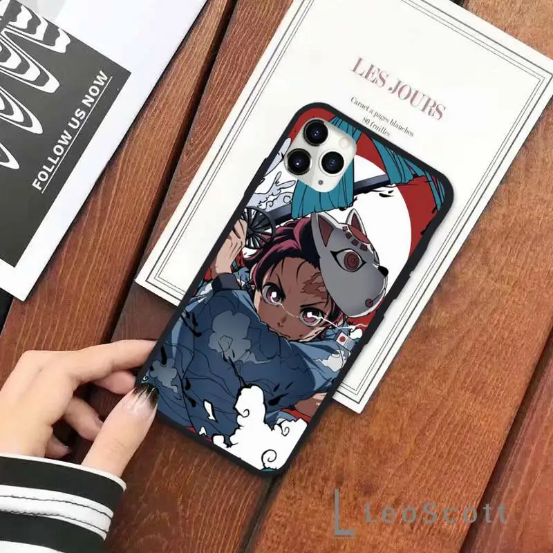 

Demon Slayer anime cool comics Phone Case for iPhone 11 12 pro XS MAX 8 7 6 6S Plus X 5S SE 2020 XR Soft silicone