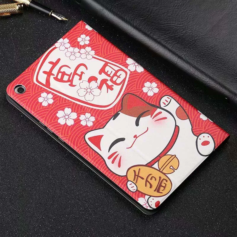 Case Флип-Стенд кожаный чехол Funda Capa чехол для huawei MediaPad M5 Lite 8,0 T5 8 JDN2-W09/AL00 почтовый ящик 5 " Coque Shell+ пленка+ ручка - Цвет: Case