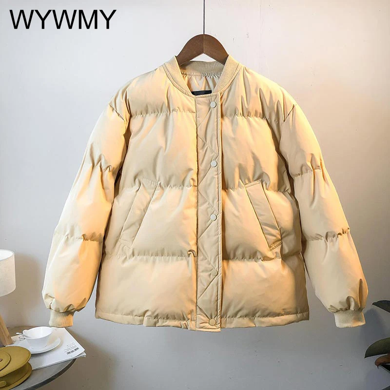 WYWMY Short Cotton Padded Jacket Women Winter Thickened Bread Down Jacket Cotton Parkas Korean Winter Clothes Warm Jacket Coat