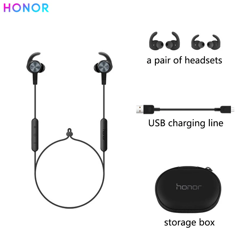 New Honor xsport AM61 Earphone Bluetooth Wireless connection with Mic In-Ear style Charge easy headset for Huawei iOS Android