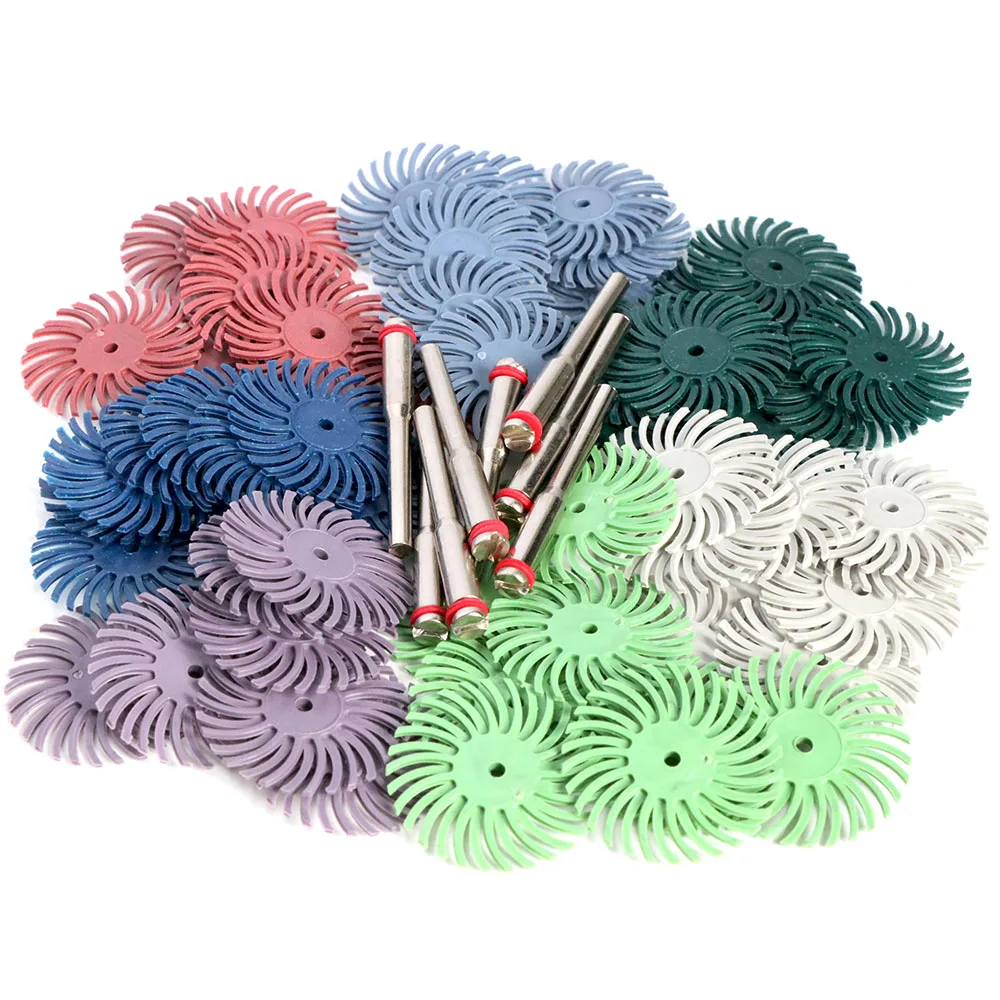 Набор дисков с радиальной щетиной 1 дюйм абразивная щетка хвостовик 1/8 дюйма 3 2 35