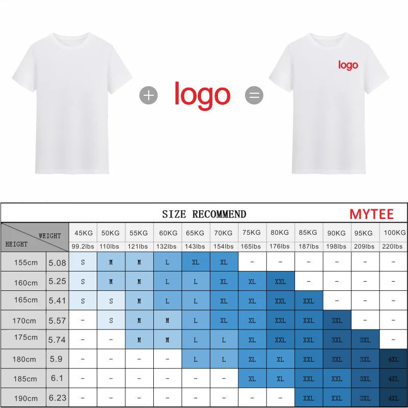 Летняя хлопковая дешевая футболка MYTEE с логотипом на заказ брендовая вышивка