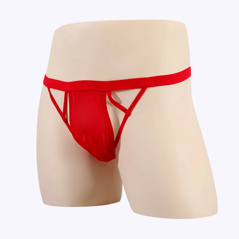 

Sexy transparent mesh breathable men's sexy panties hollow triangle pants beautiful hip T-pants T-pants mens thong men costome