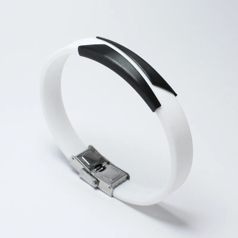 

Geometric Stainless Steel Silicone Bracelet Men Jewelry WristBand Punk Style Men Bracelet Rubber Charm Pulsera Hombre