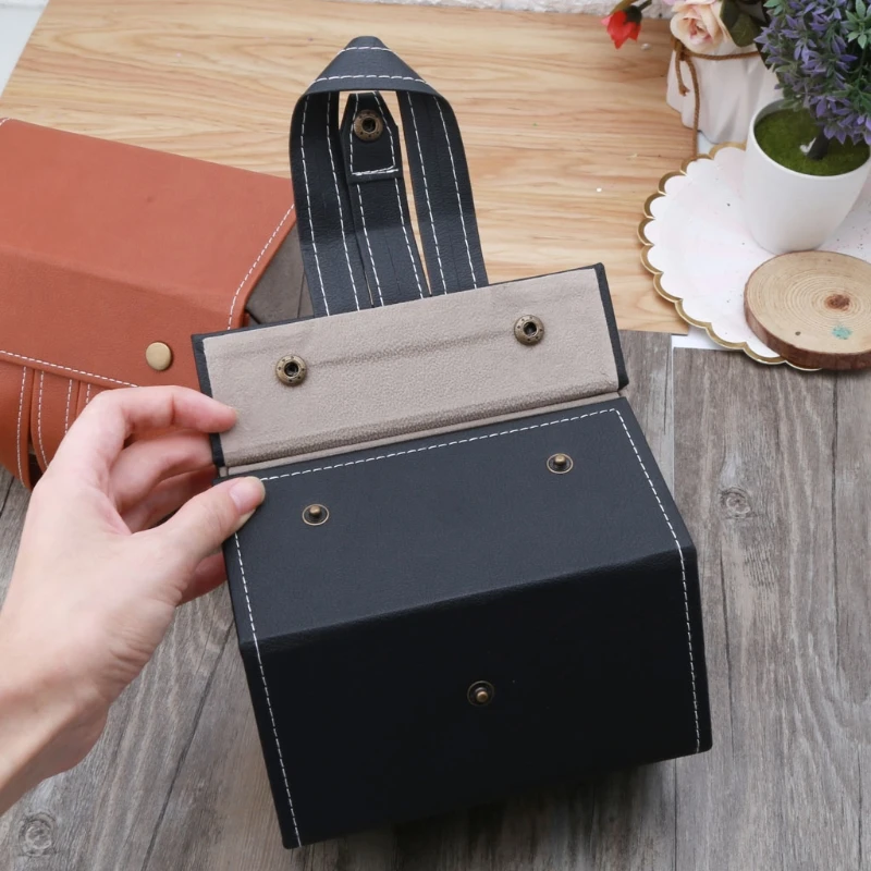 

6 Slots Foldable Multiple PU Leather Sunglasses Eyeglasses Travel Organizer Case