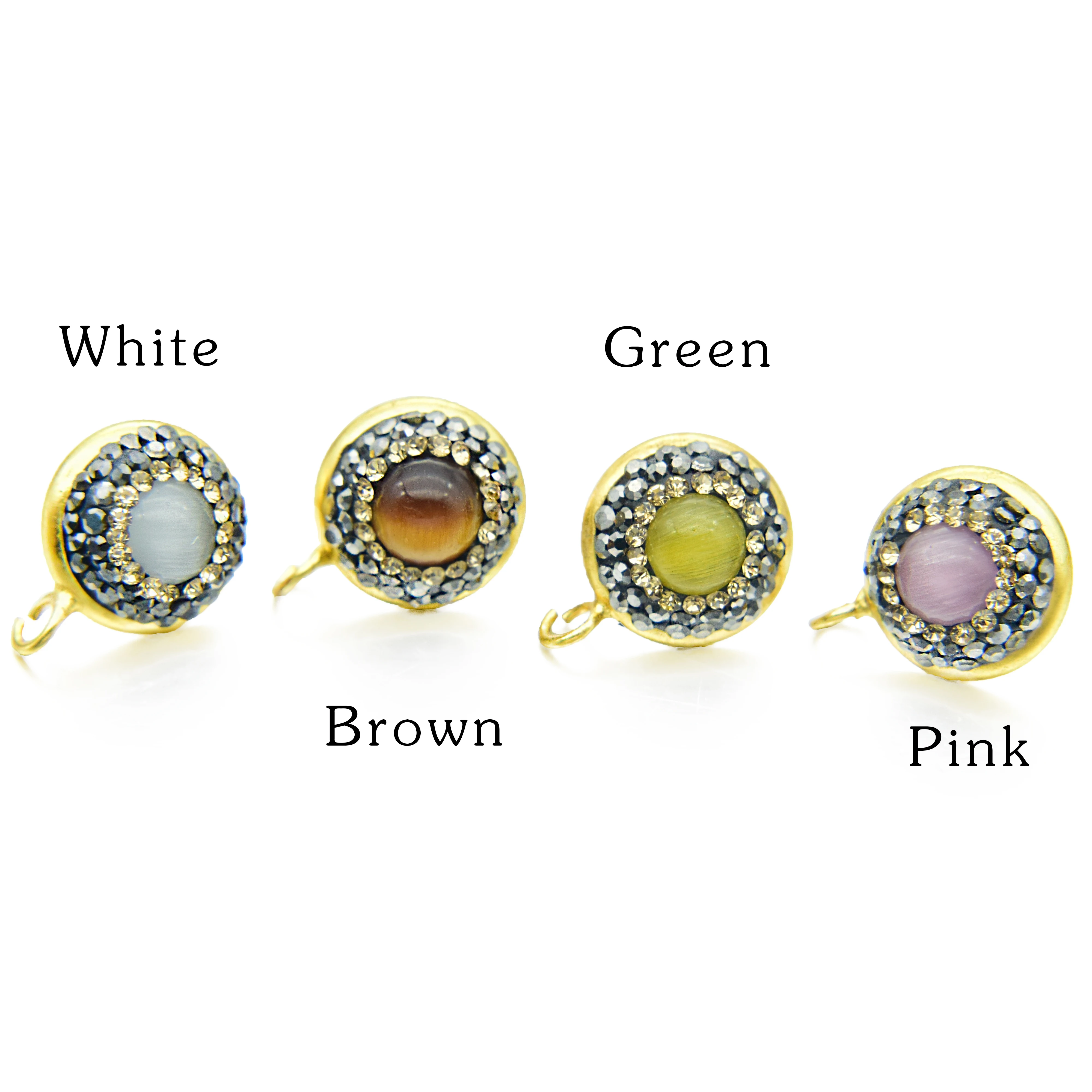 Круглые серьги Тигр ручной работы 1 пара соединитель для самостоятельного