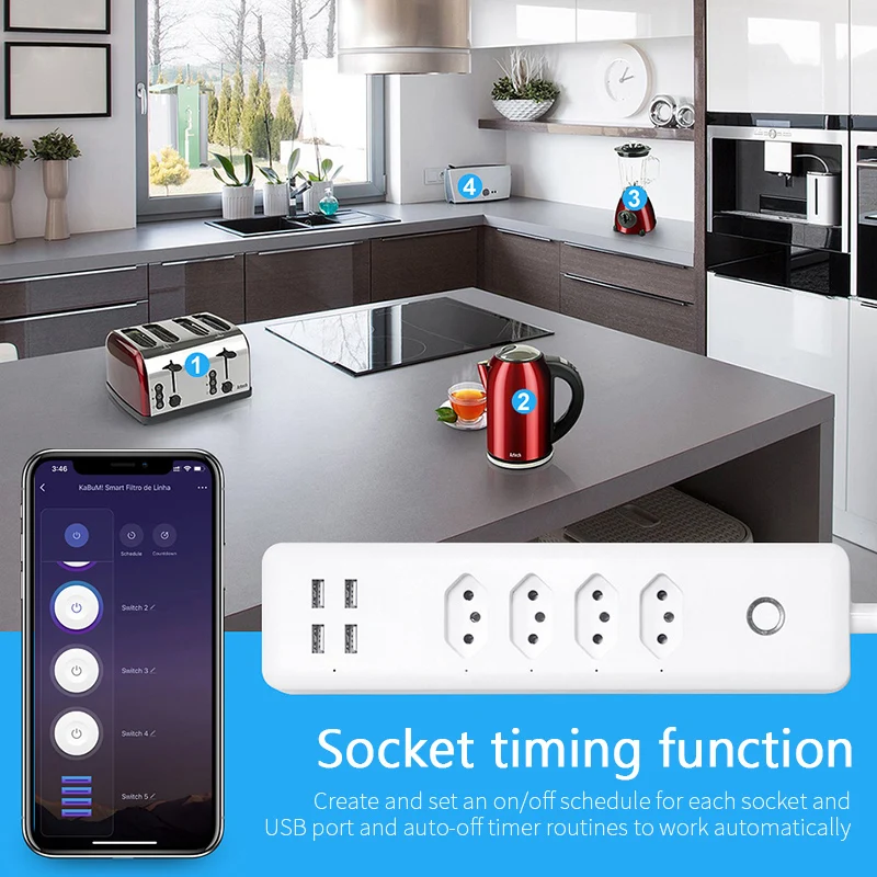 Сетевой удлинитель с 4 USB-портами и поддержкой Wi-Fi |