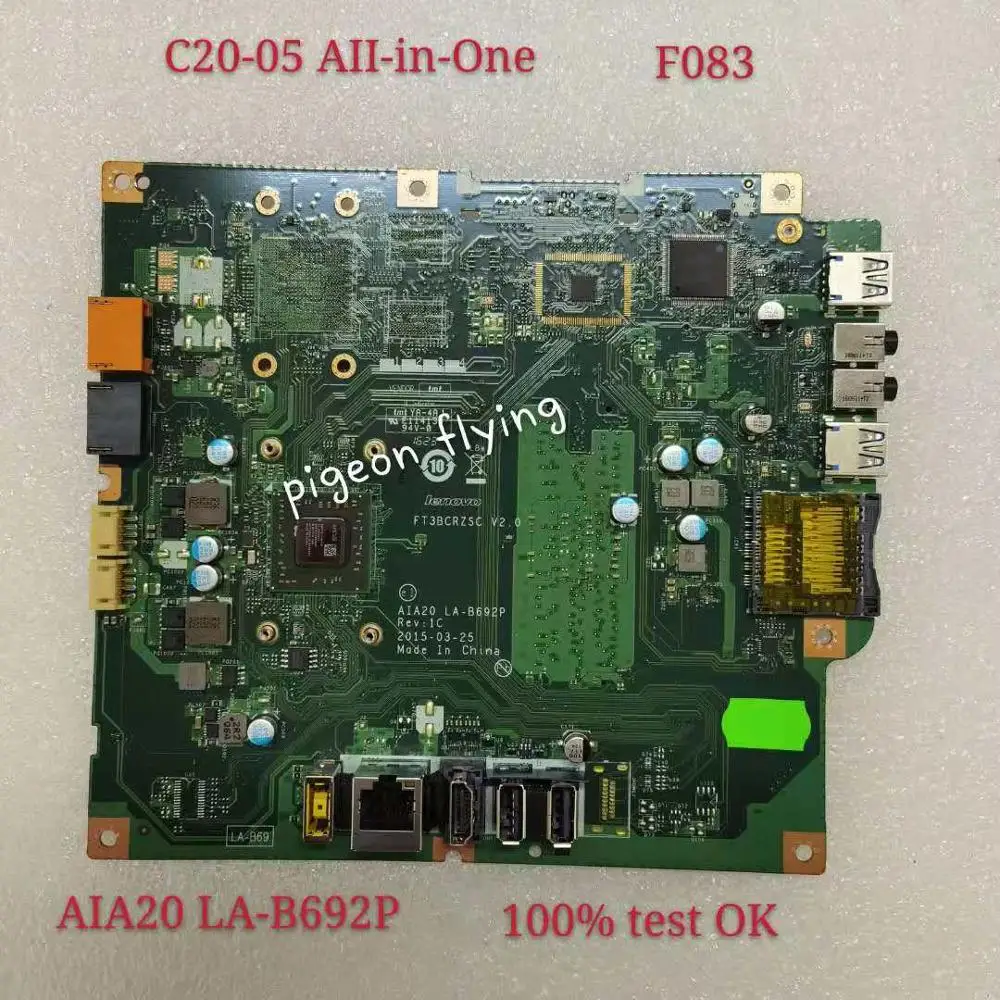 For Lenovo AIO C20-05  Motherboard Mainboard F0B3 AIA20 LA-B692P Mainboard 100% tested fully work OK