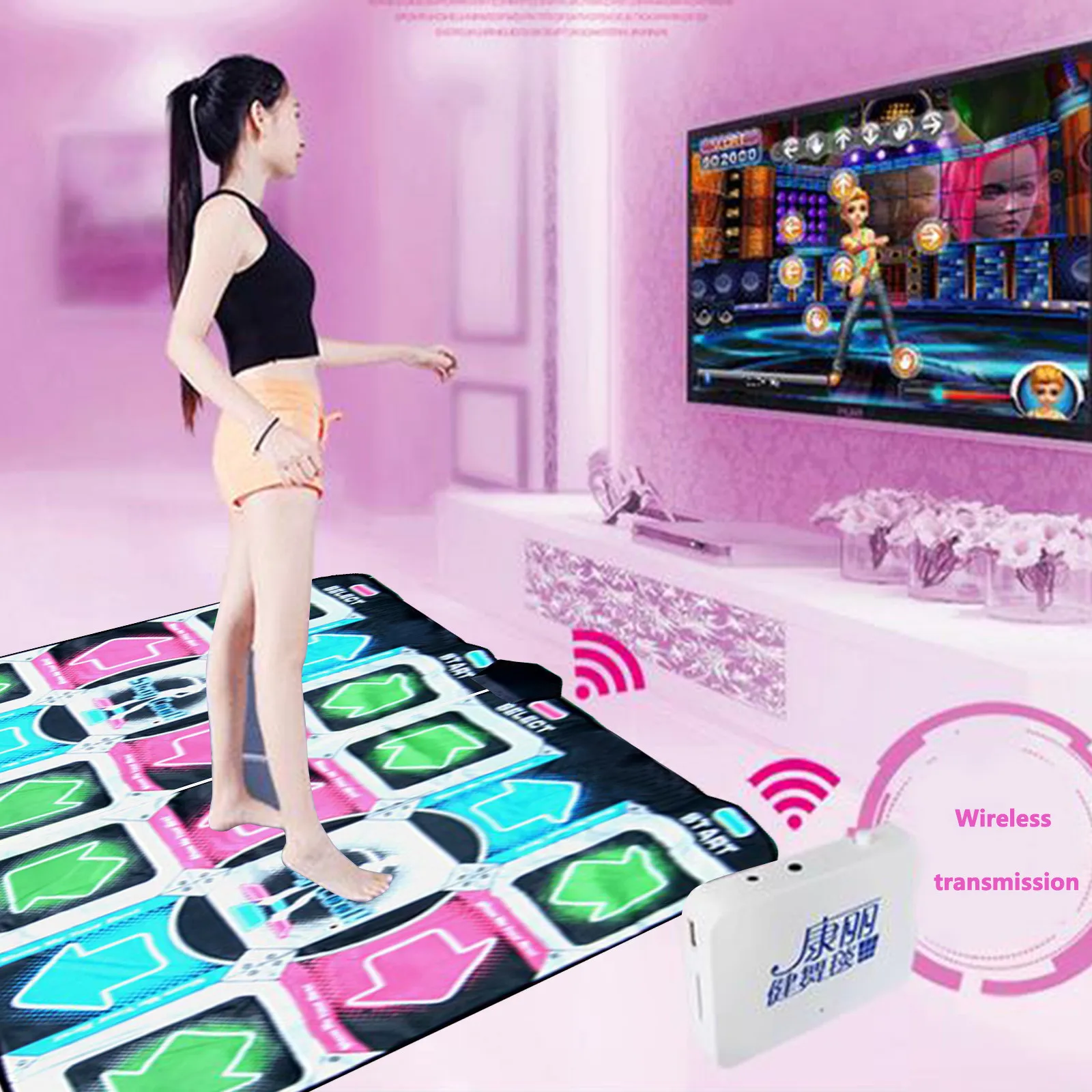 

Multifunction Wireless Double Dance Mat TV And Computer Dual-use Slimming Dance Machine Indoor leisure Entertainment Game Mat