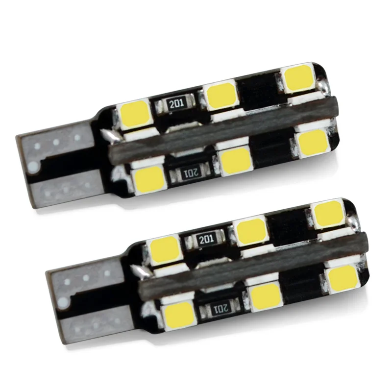 

2Pcs Led T10 Light Bulbs On Cars Canbus 12V White Auto Side Marker Clearance Light W5W Led Car Door Light