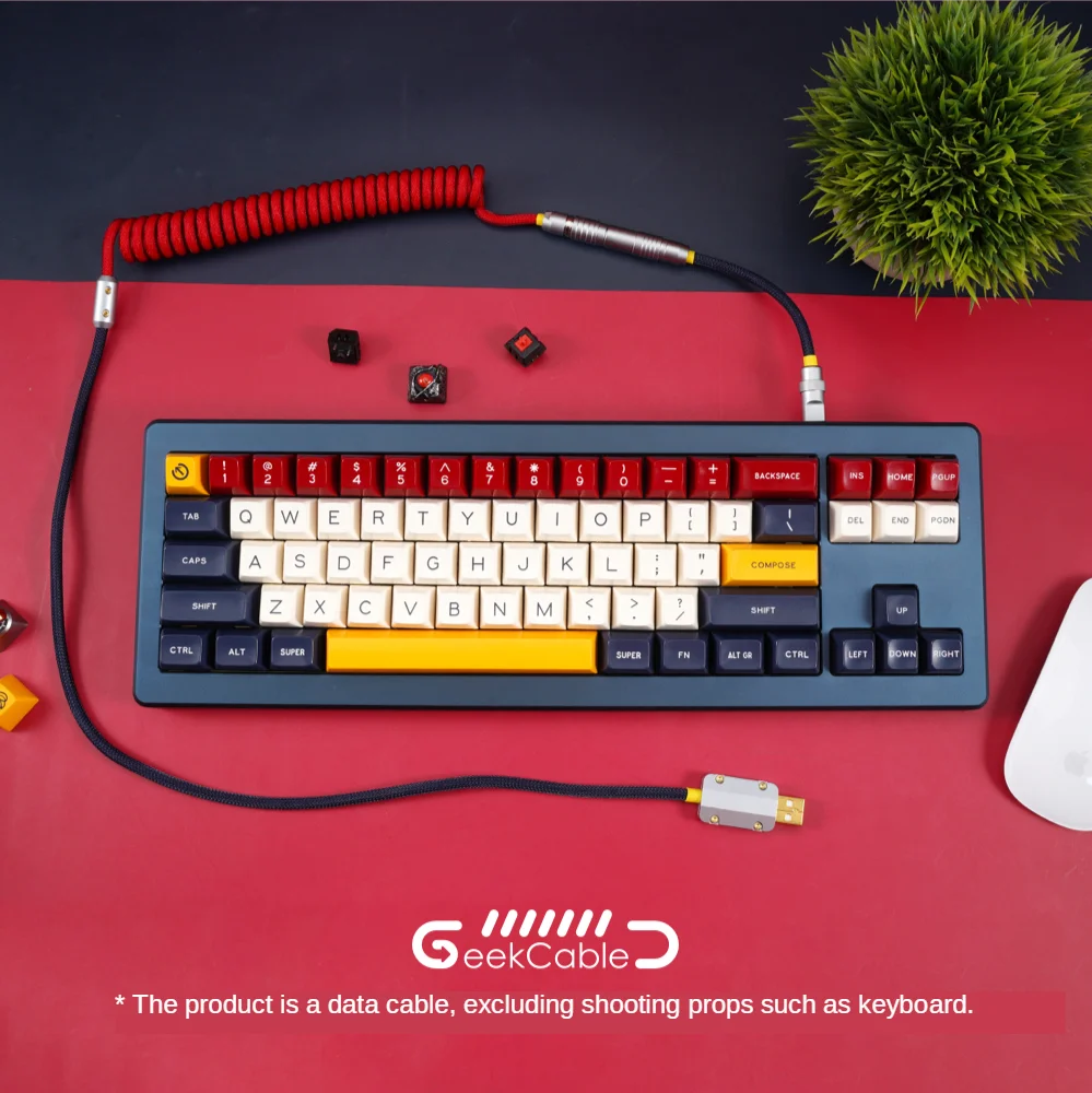 GeekCable Manual Customized Mechanical Keyboard Data Cable GMK Theme SP Keycap Cable Keyboard Nylon Cable Type-C Mini Micro USB