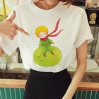 Женская футболка 2021 лето с принтом Маленький принц, рисунок Женская футболка модная повседневная одежда с О-образным вырезом с коротким рукавом Футболка femme размера плюс 3XL