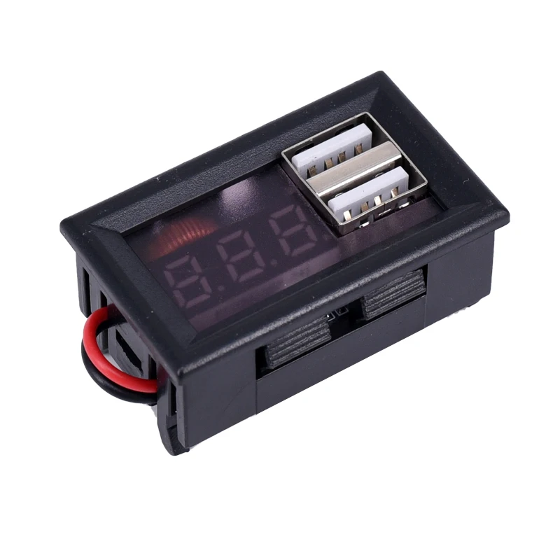 Цифровой дисплей Вольтметр Мини измеритель напряжения для DC12V24v автомобилей мотоциклов автомобилей qc быстрое зарядное устройство USB 5V9V12V 18 Вт Выход