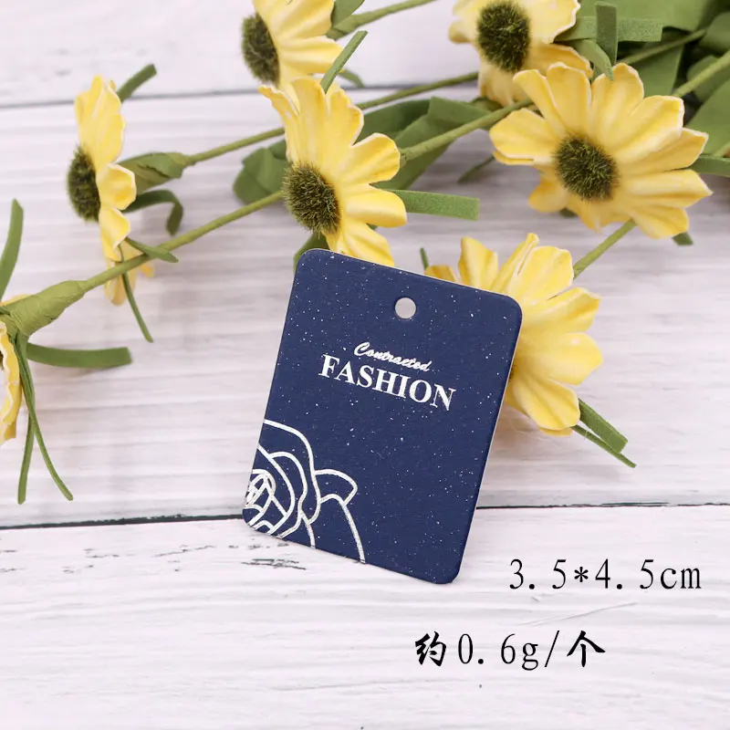 100 шт. 3 5*4 5 см украшения для серег синяя бумага картонная упаковка ювелирных