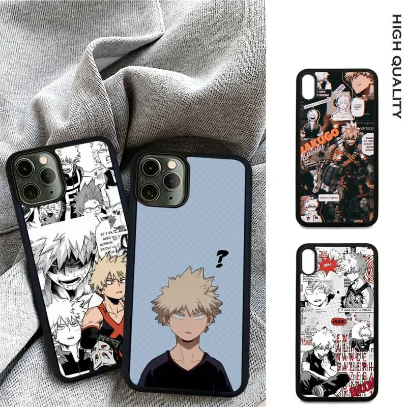 

My Hero Bakugo Katsuki Soft TPU Hard PC Mobile Phone Cover Case For IPhone 12 11 Pro Max Xs X Xr 7 8 6 6s Plus Se 2020