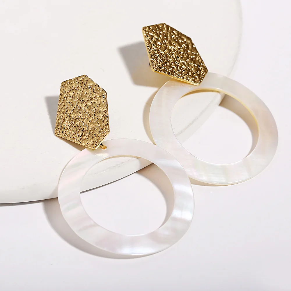 Акриловые серьги-капли в виде ракушки для женщин креативные простые