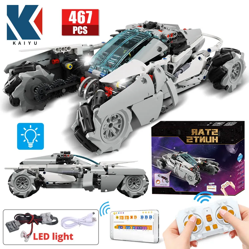 KAIYU 467 шт. 4WD MOC техническая звезда приложение дистанционное управление