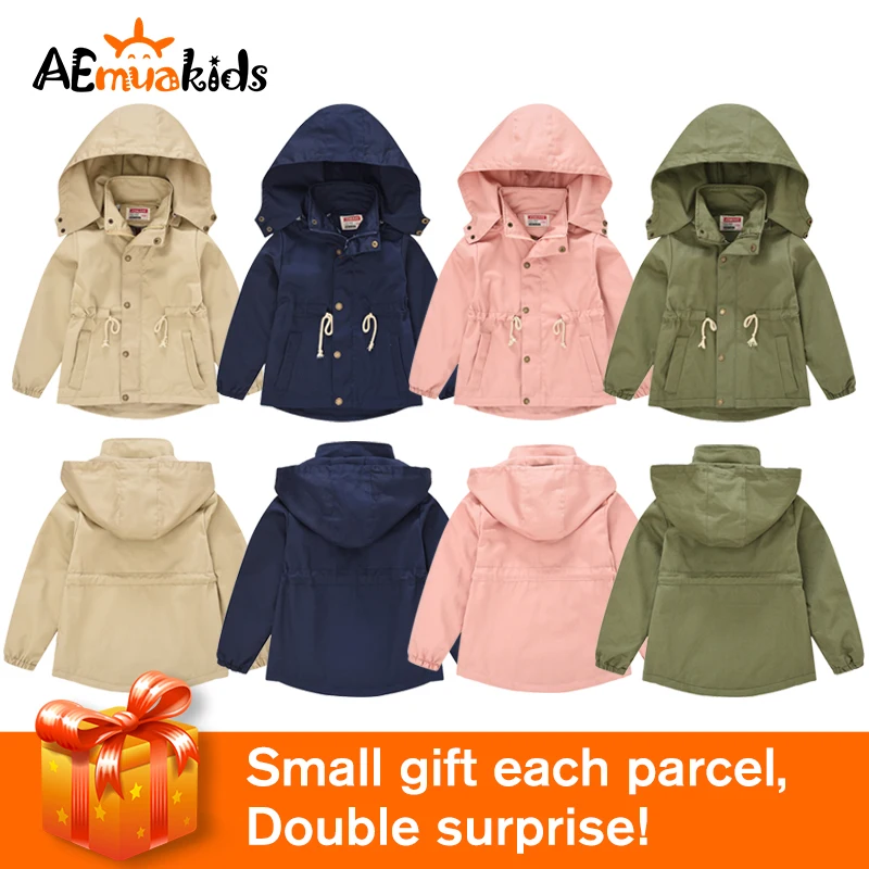 

Children's Baby Fashion Windbreaker Jacket For Boy Spring Autumn Kid Boys Children Trench Coat Girl Cotton Clothing
