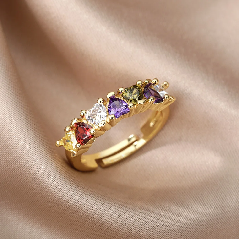 Обручальные кольца в эстетике с цирконом для женщин, регулируемое Открытое кольцо-манжета, женское ювелирное изделие, подарок, кольца