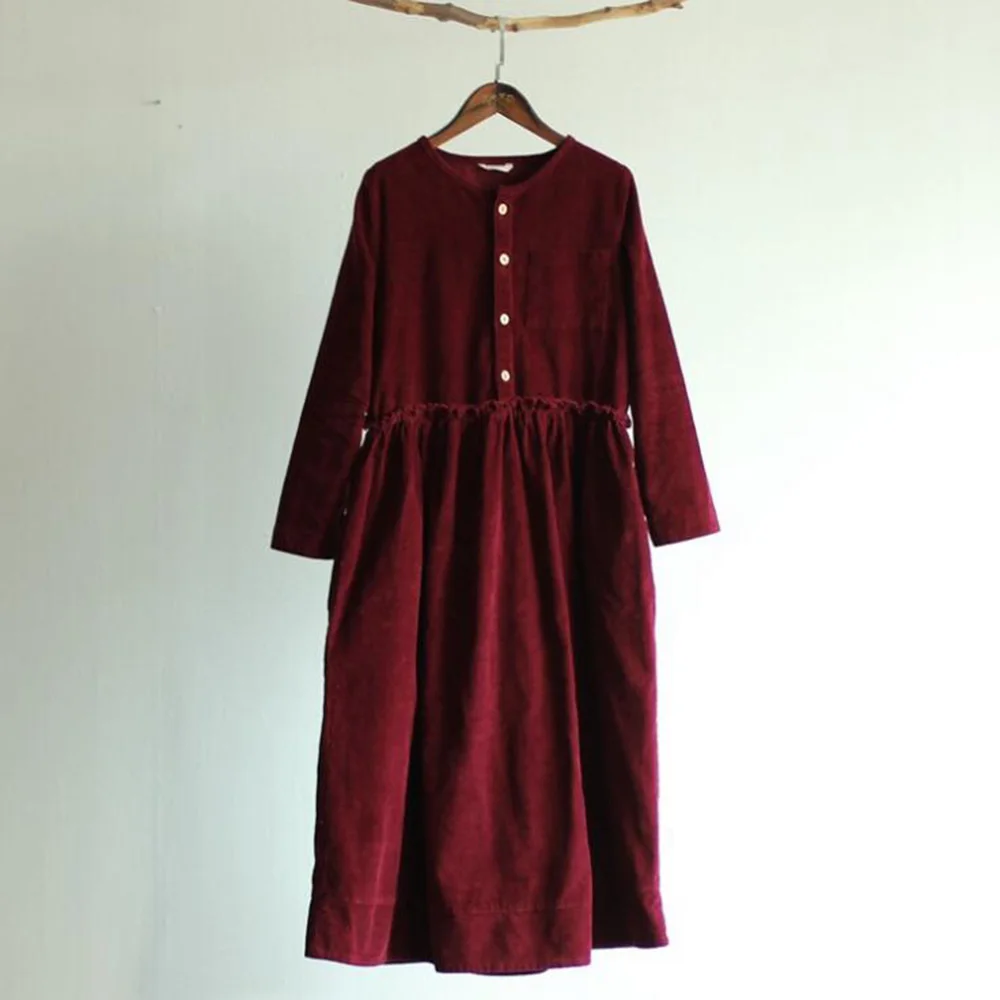 Женское вельветовое платье Runback повседневное облегающее винтажное с длинным