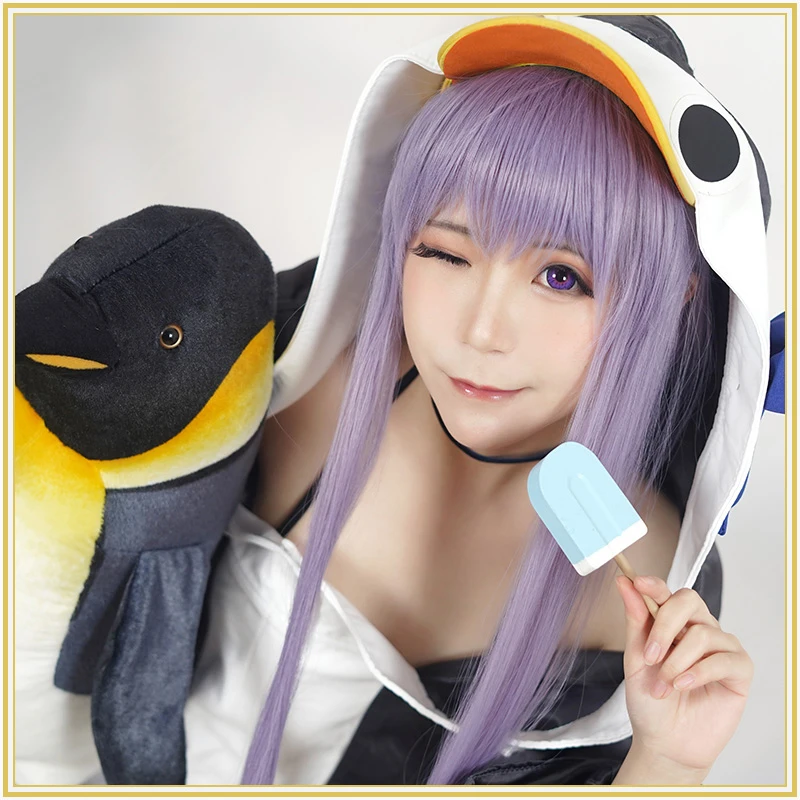 Женский костюм для плавания FGO купальный с капюшоном и Пингвином из аниме Fate Grand