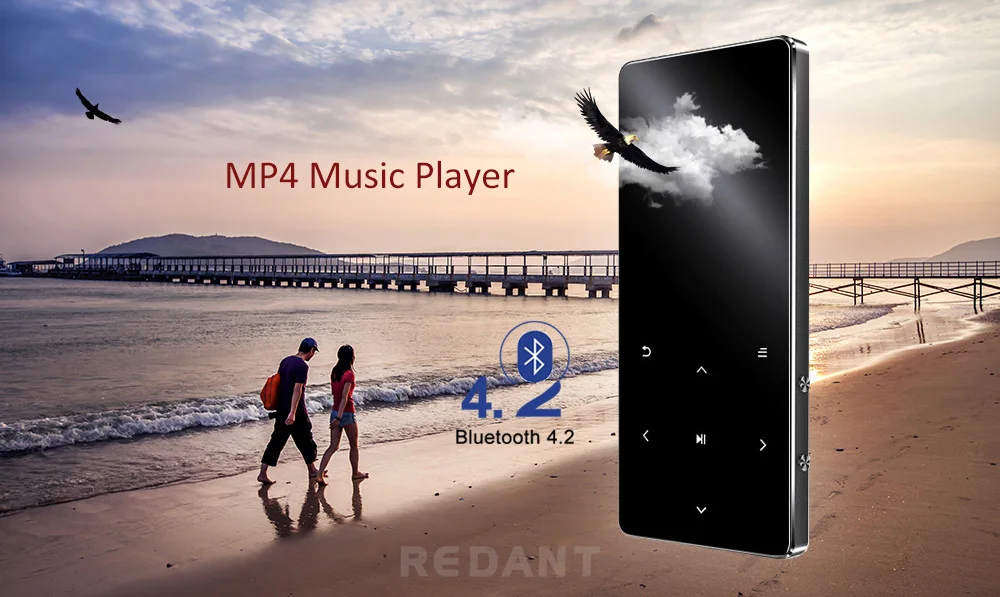 MP4 плеер с bluetooth наушники металлические наушники mp3 mp4 плеера Портативный MP4 медиа slim с 1,8 дюймов сенсорные клавиши fm Радио Видео плеер Hifi MP 4