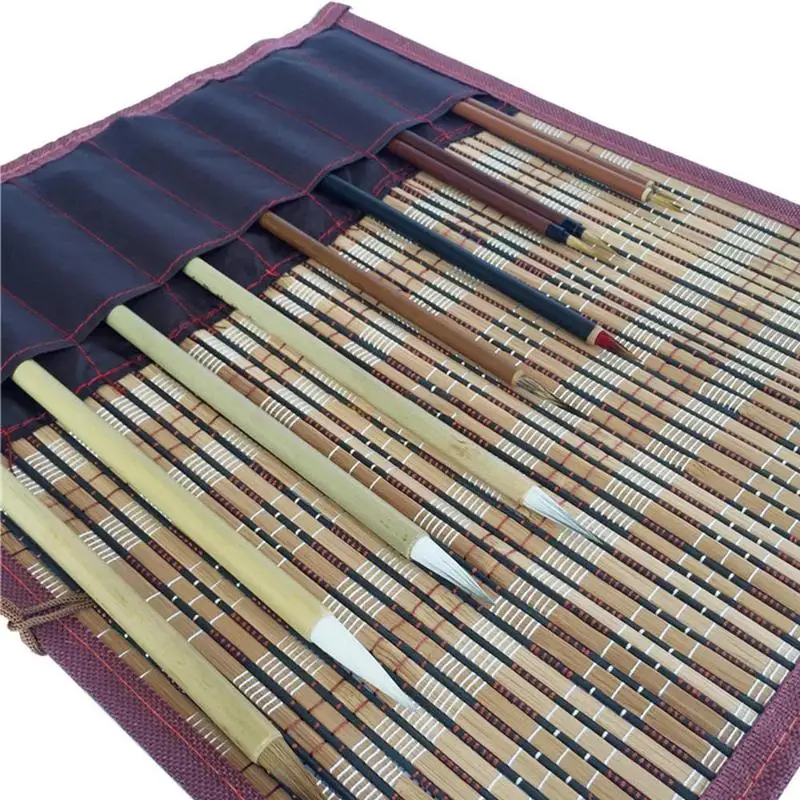 

Umitive 1Set Bamboo Traditional Chinese Calligraphy Painting Brushes Tool 2021 Supplies Ink Set Calligraphy Writing Art Bru