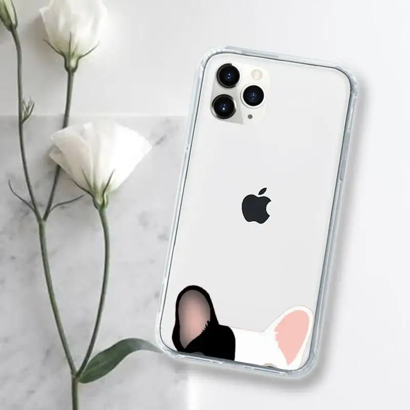 

Cute Cartoon Cat Dog Phone Case Transparent for iPhone 11 12 mini pro XS MAX 8 7 6 6S Plus X 5S SE 2020 XR