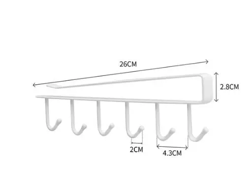 A1 Iron nail rack hook kitchen cabinet partition nail cup holder mounted on the shelf at the bottom of the frame LU50211