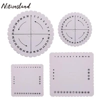 2 4pcsset kumihimo beading cord disc disk thread diy braided rope bracelet weaving round square board knitting tool