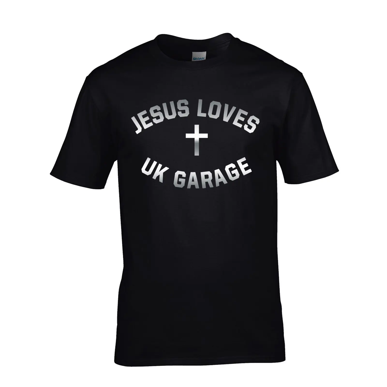 

Jesus Loves UK Garage T-Shirt Mens & Ladies Black and Navy Tee Grime Club S-3XL 3D T Shirt Men Plus Size Cotton Tops Tee