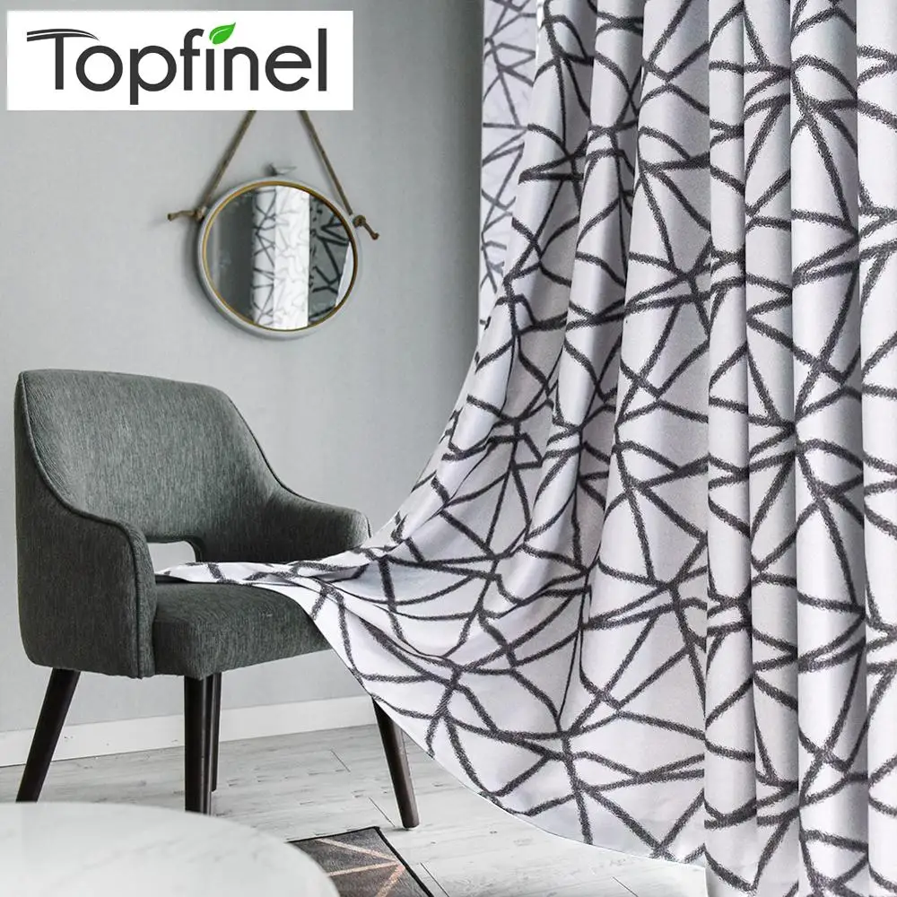 

Topfinel Irregular Stripes Thermal Blackout Curtains for bedroom Window Treatment Black Curtains For Living Room Decorative