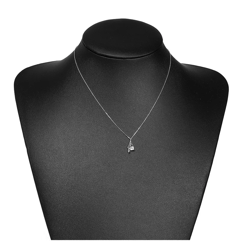 Dorado Key Lock Pendant Necklace Men Chic Gifts 925 Sterling Silver Chain Collar Ras Du Cou Collier Femme Women | Украшения и