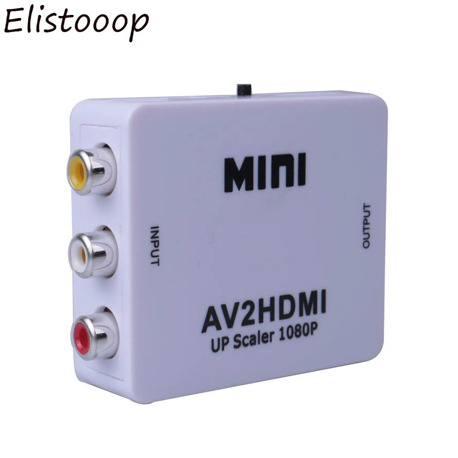 Высокое качество RCA AV к HDMI мини видео конвертер коробка CVBS адаптер для HDTV TV PS3 PS4 PC